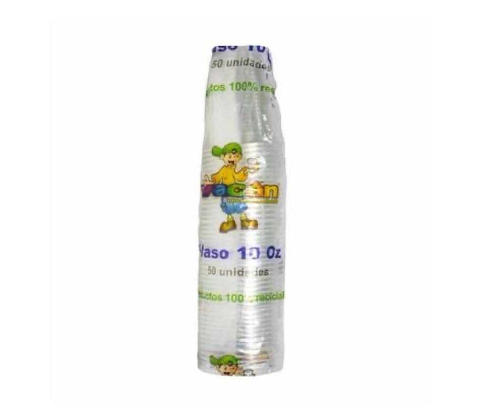 Vaso Vacan 10 Oz Paquete X 50 Unidades