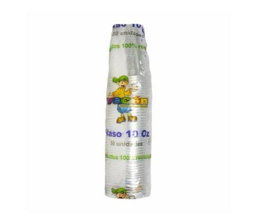 Vaso Vacan 10 Oz Paquete X 50 Unidades