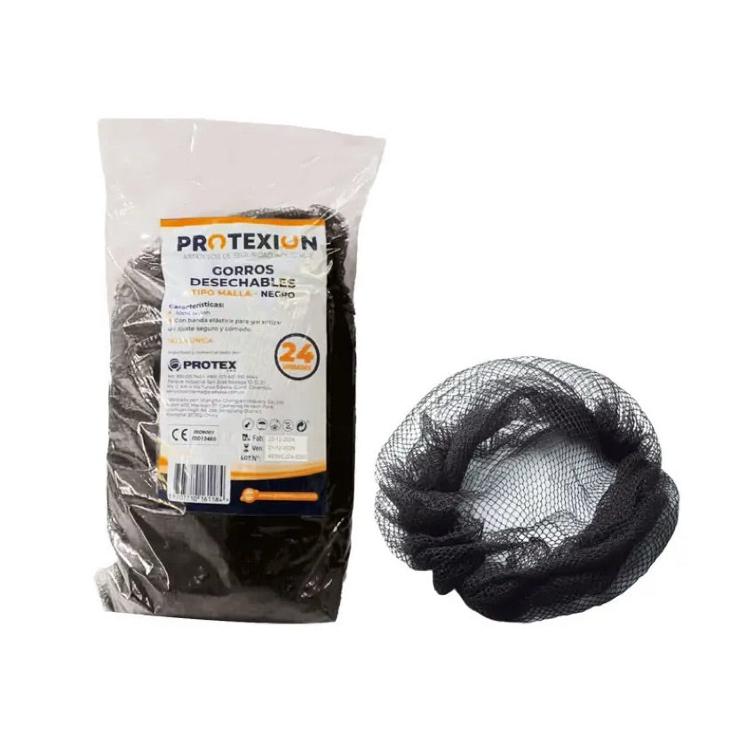Gorro Nylon Malla Protexion Paquete X 24 Unidades