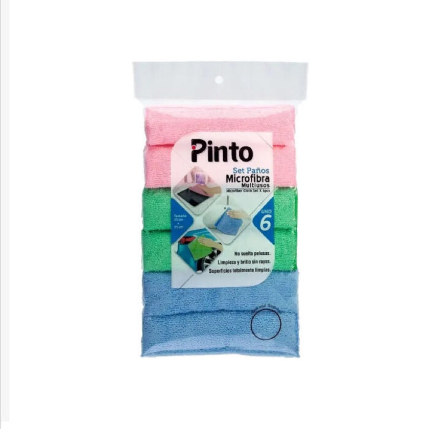 Set De Paños Microfibra X 6 Unidades