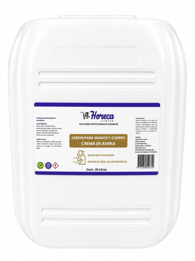 Jabon Líquido Horeca Avena X 20 LT