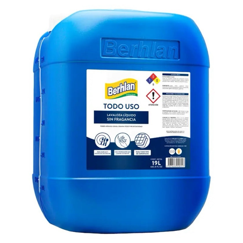 Detergente Líquido Todo Uso Neutro Cuñete X 19 Litros