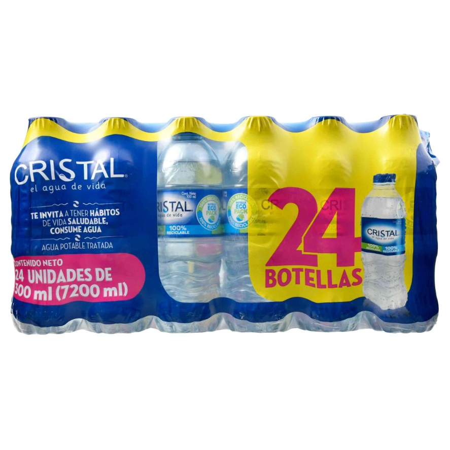Agua Cristal con Gas Pet 300 ml Paca x24