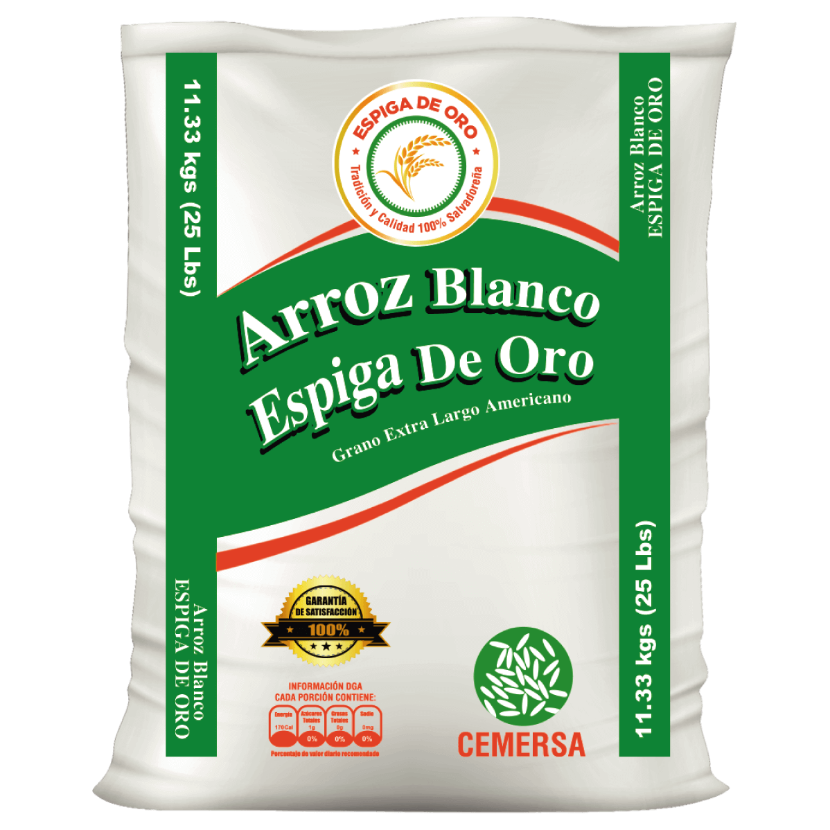 Arroz Blanco Aragón presentación 25 kilogramos para uso profesional