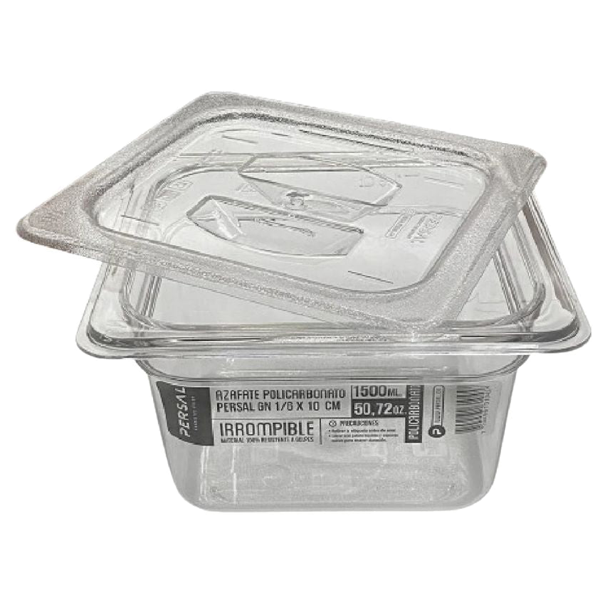 Azafate 1/6 Pc x 10 cm para cocina profesional