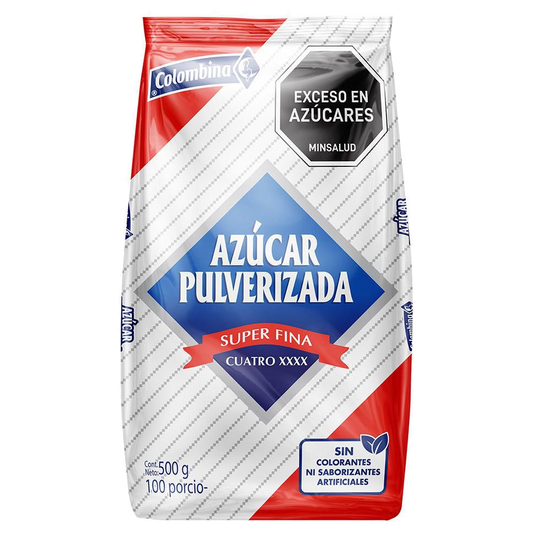 Azúcar Pulverizada Colombina 4x x500 gr