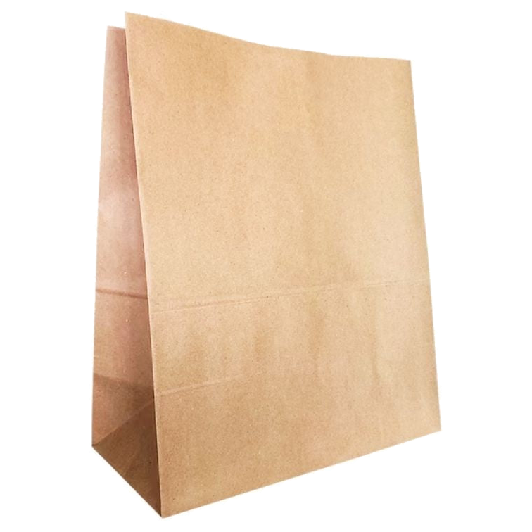 Bolsa Kraft marrón 26x17x34 centímetros para empaques de alimentos