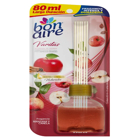 Bon Varitas 80 ml x2 manzana y canela, químico de limpieza institucional Bon Aire
