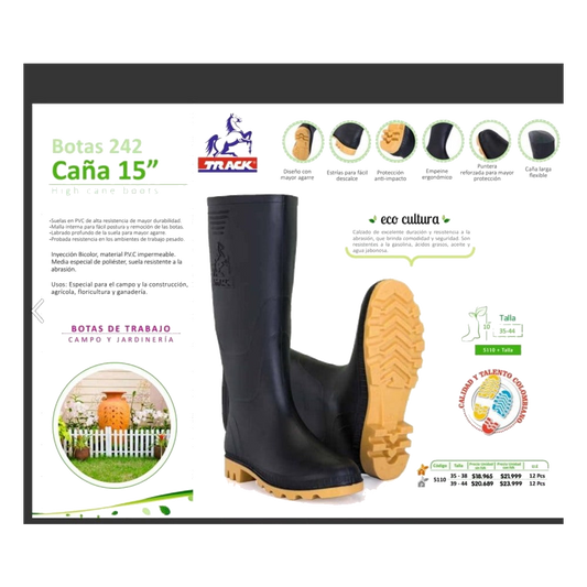 Bota Track Negra T/43
