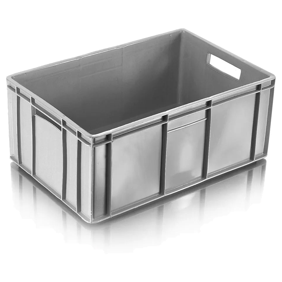 Caja fondo cerrado pared cerrada 60x40x25 centímetros color gris para cocina profesional