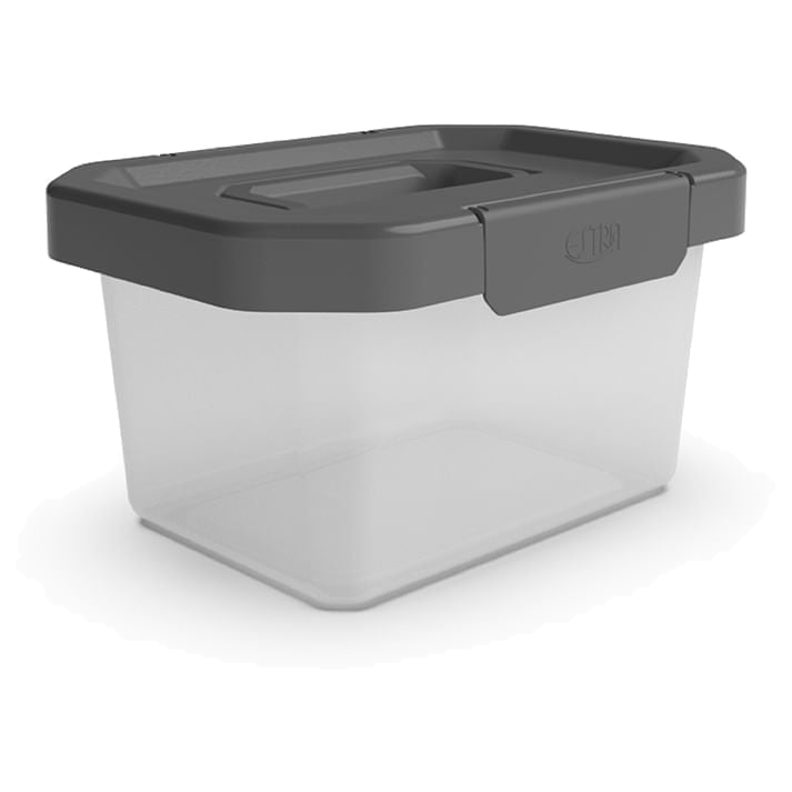 Caja organizadora Estrabox 11 litros color gris natural con manija para cocina profesional