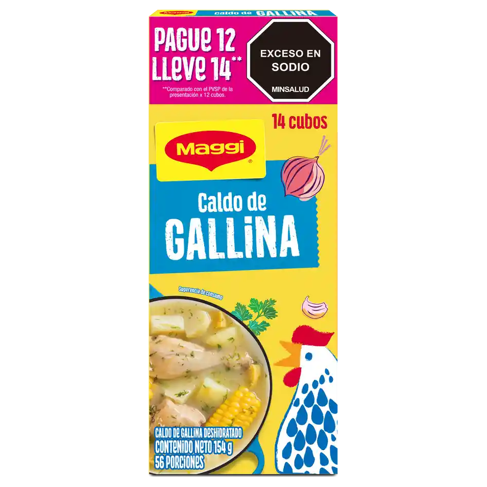 Caldo de Gallina Maggi Npro 12 gr