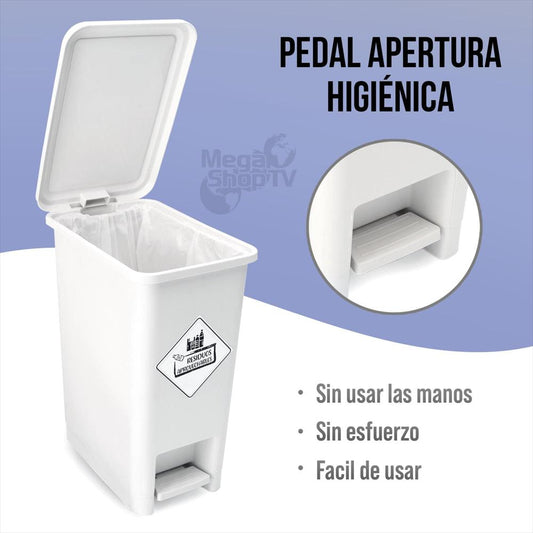 Papelera Pedal Red 12 lt Blanca sin Marcar