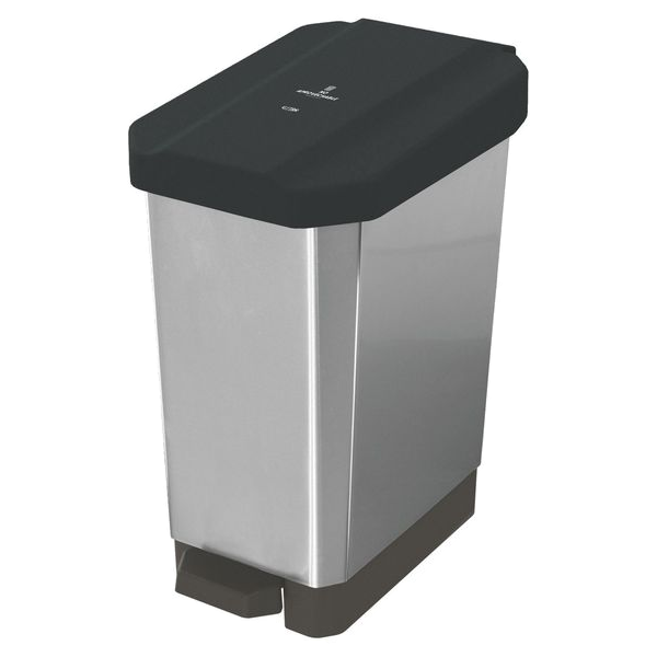 Caneca papelera Estrabins con pedal 44 litros color negro para residuos