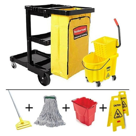 Carro exprimidor Rubbermaid capacidad 25 litros para limpieza profesional