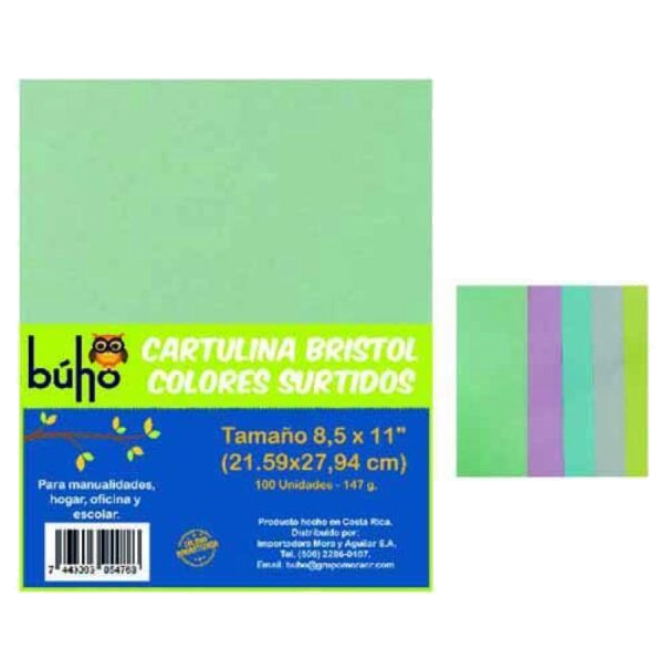Cartulina Bristol 1/8x7 Surtida Art-expr