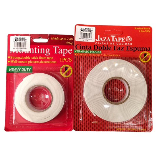 Cinta Espuma Blanca 12mm x2 mt Blister