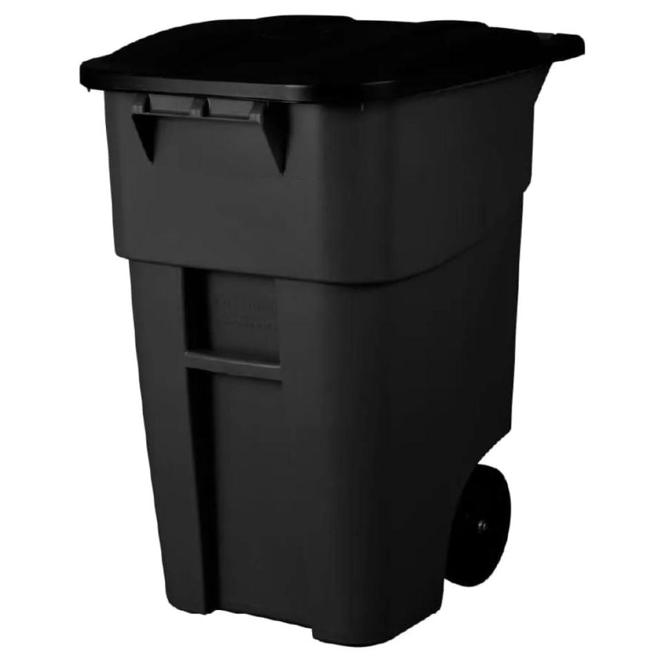 Contenedor Brute Rollout Negro 360 litros Rubbermaid para residuos