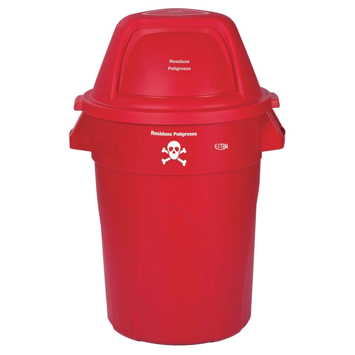 Contenedor Elite 121 litros rojo para residuos peligrosos uso institucional