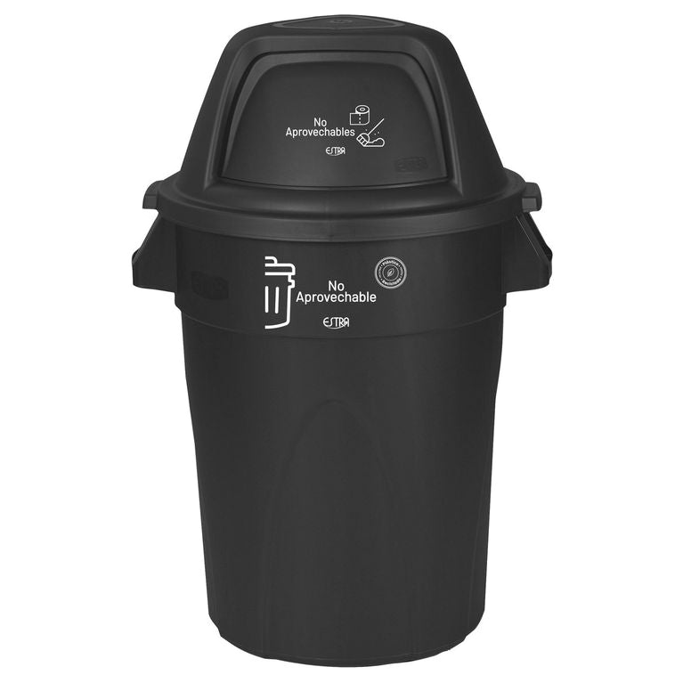 Contenedor Elite 121 litros color negro para residuos institucionales