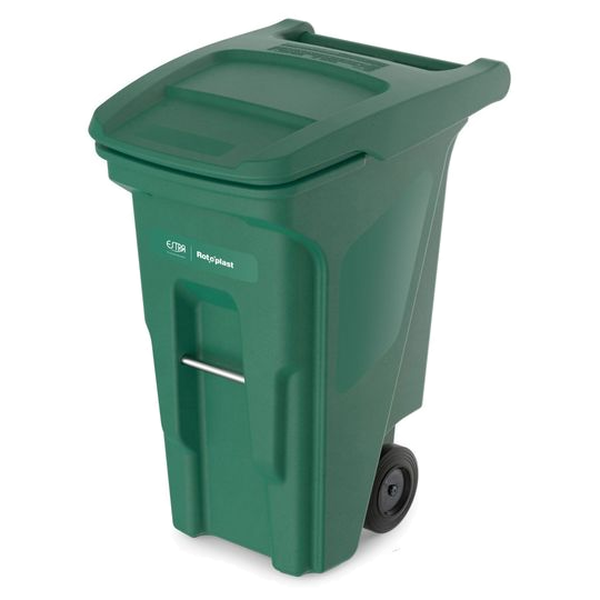 Contenedor Forte 180 litros color verde marca Estra para separación de residuos