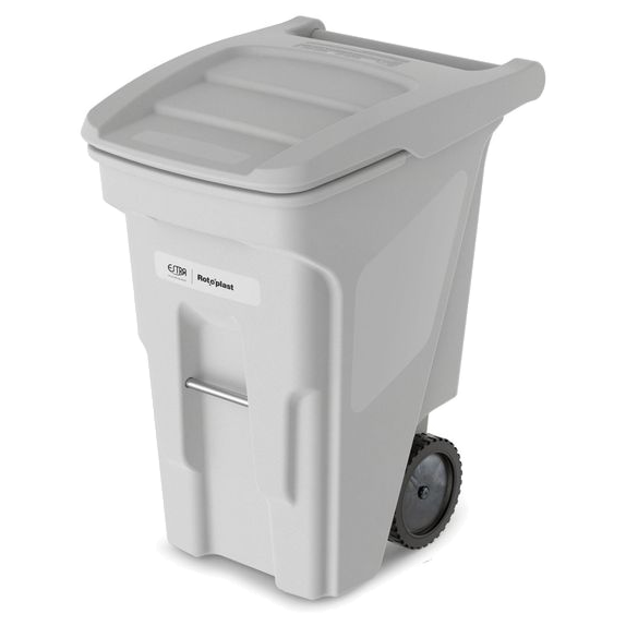Contenedor Forte 240 litros color blanco marca Estra para residuos
