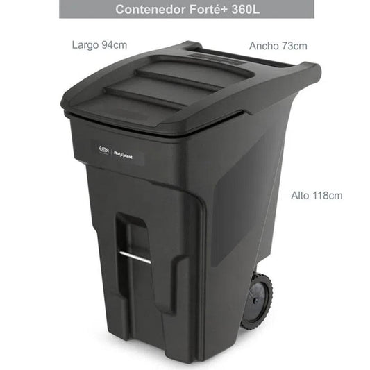 Contenedor Forte 360 lt Negro