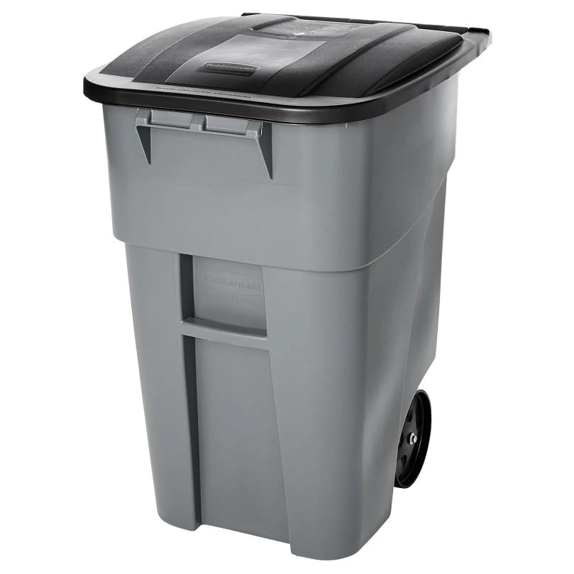 Contenedor móvil Brute gris 189 litros con tapa Rubbermaid