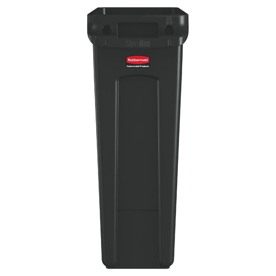 Contenedor Slim Jim Canales 87 litros color negro Rubbermaid