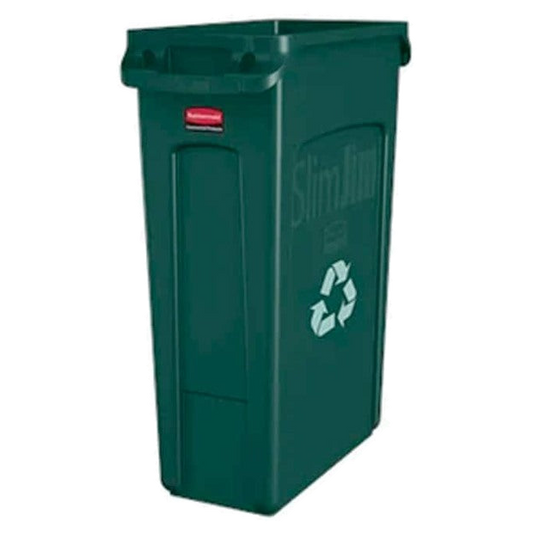 Contenedor Slim Jim Canales 87 lt Verde