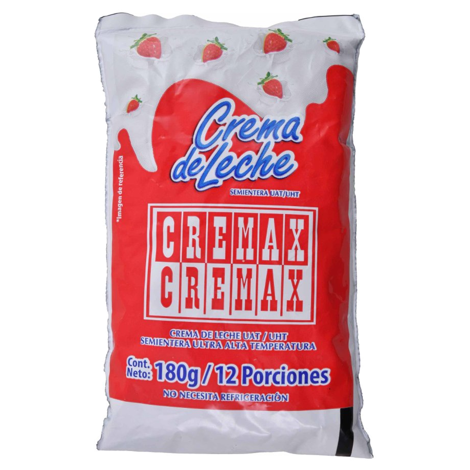 Crema de Leche Cremax UHT presentación caja 20x900g