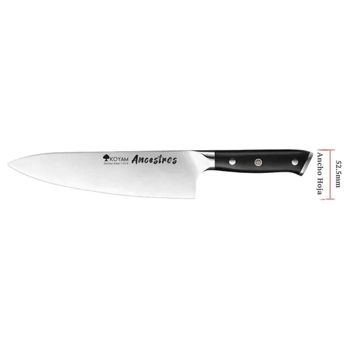Cuchillo Chef mango beige 10 pulgadas Horeca Center uso profesional