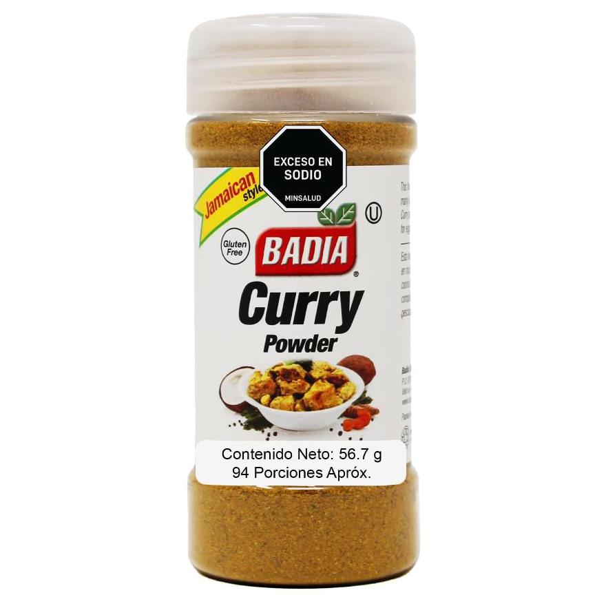 Curry Badia presentación 8 sobres de 56.7 gramos