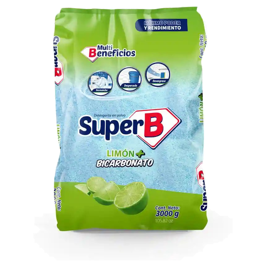 Detergente en Polvo Super B Citrico x 3000g