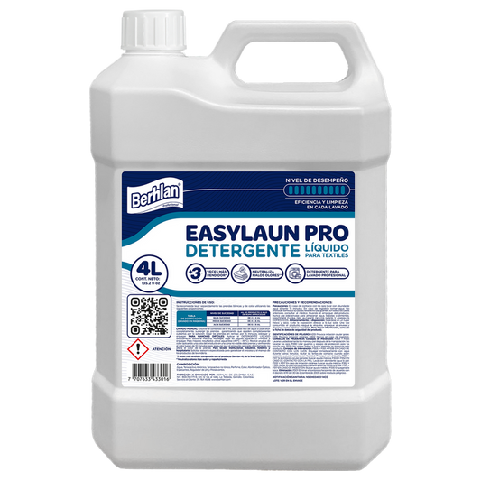 Detergente Líquido Lavadora Easylaun Pro x4000 ml