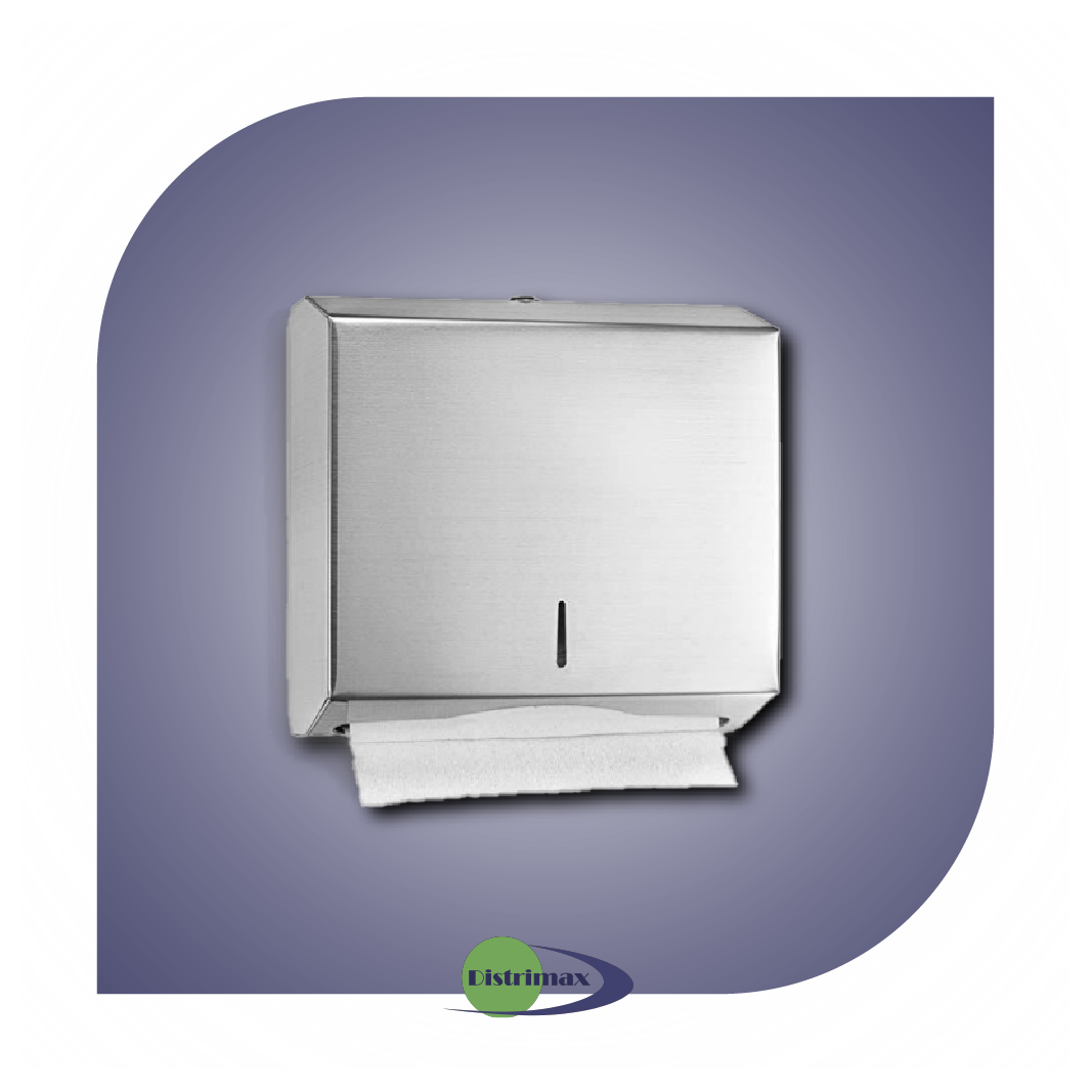 Dispensador acero inoxidable para toalla marca Triple Clean uso institucional