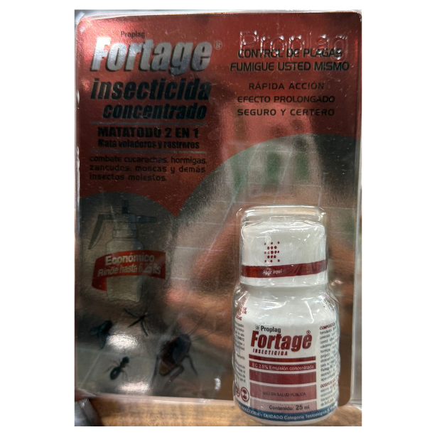 Fortage Insecticida EC presentación 250 ml para control de plagas profesional