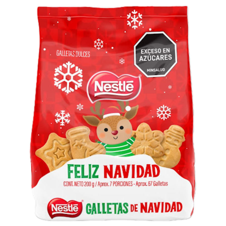 Galleta Feliz Navidad presentación 200 gramos para uso profesional