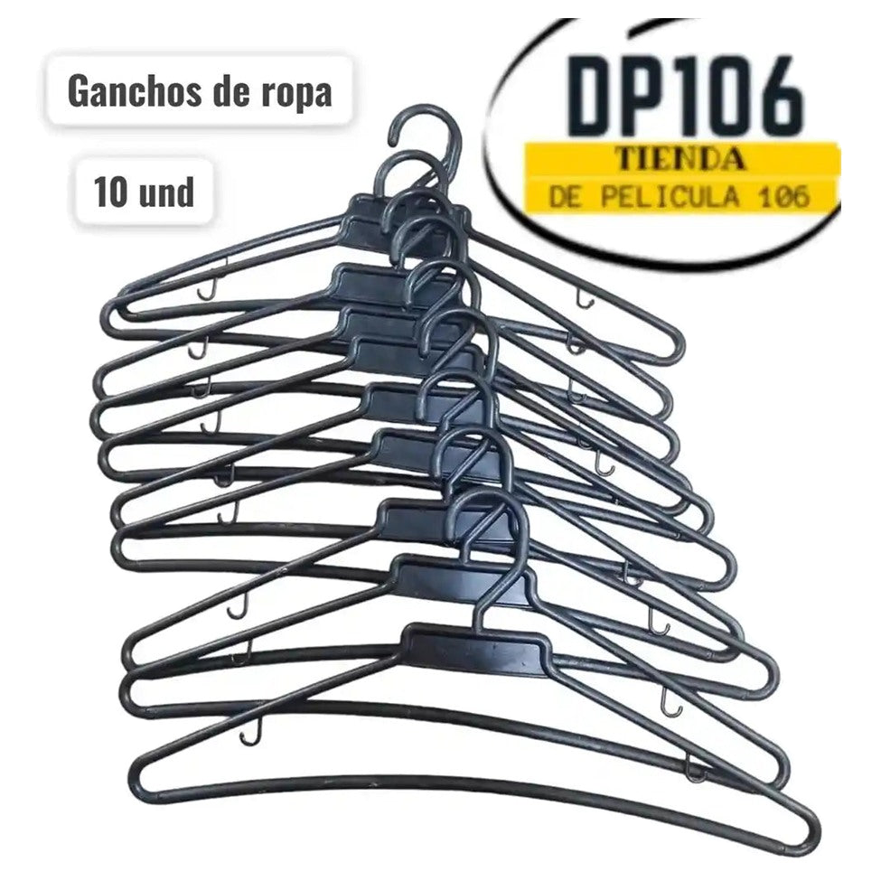 Gancho para Ropa x 10 und Plateado