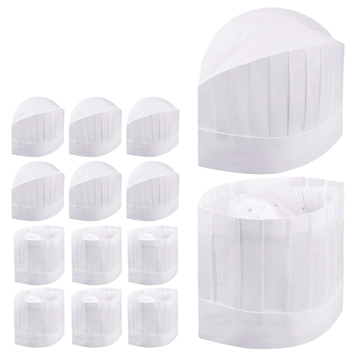 Gorro Chef desechable blanco paquete x5 unidades protección cocina