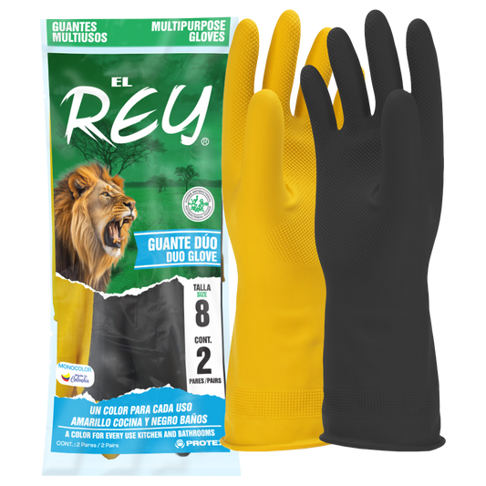 Guante Domestico Corrugado Rey T-8