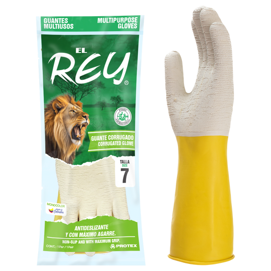 Guante Domestico Corrugado Rey T-9