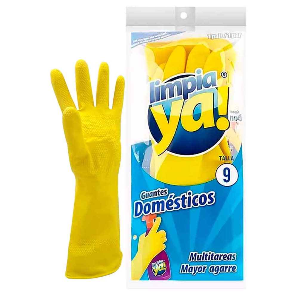 Guante Domestico Talla 9 Cal.15 Amarillo