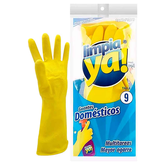 Guante Domestico Talla 9 Cal.15 Amarillo