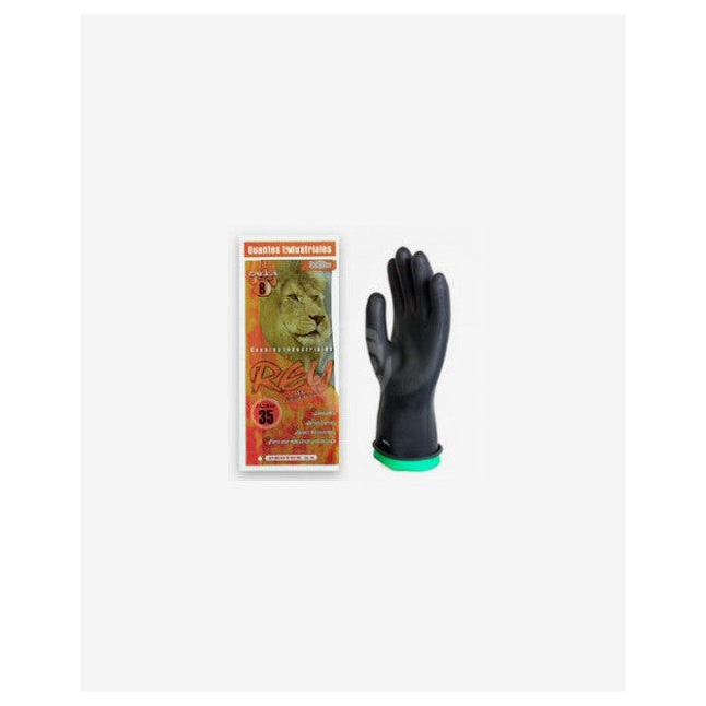 Guante Ind Bicolor Cal.35 Talla 8 Pinto