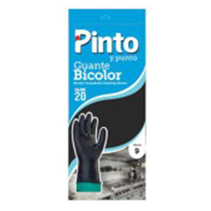 Guante Ind Bicolor Cal.35 Talla 9 Pinto