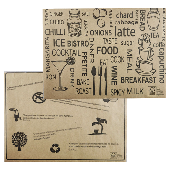 Individual y Mantelityos Durafini 25x35 para cocina profesional