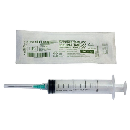 Jeringa Blister 20 ml Aguja 21g x1 1/2