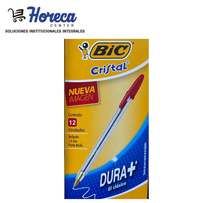 Bolígrafo BIC Cristal Color: Rojo / Negro / Azul caja x 12 Und