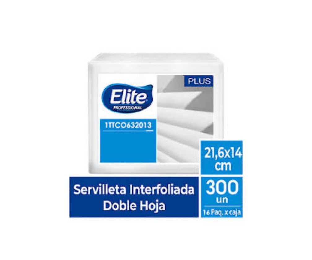 Servilleta Elite Interfoliada Blanca UH Paquete X 300 Unidades